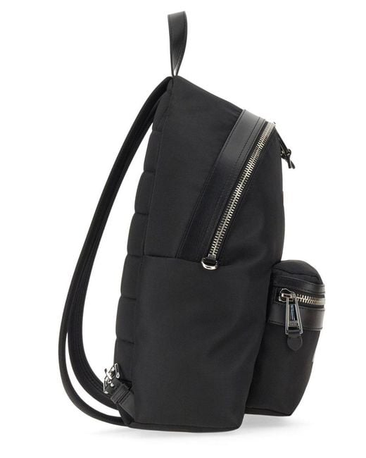 Moschino Black Large Backpack With Logo for men