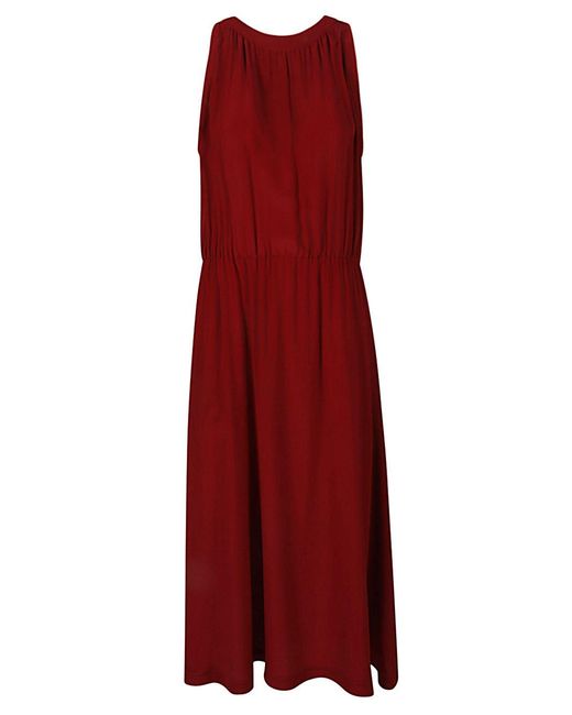 CRI.DA Silk Midi -jurk in het Red