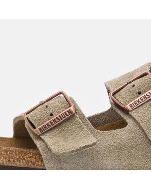 Birkenstock Brown Suede Sandals With Adjustable Straps