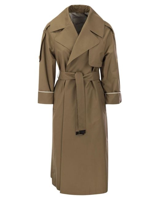 Max Mara Utrench Anti Drip Twill Trench Coat Over in het Natural