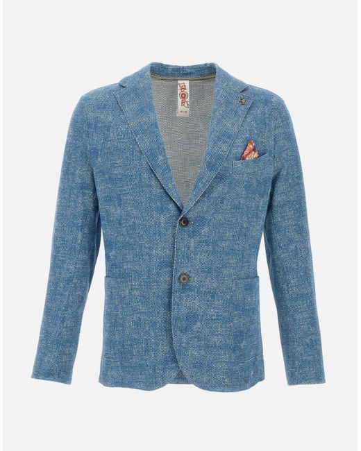 Blazer de mezcla de algodón Easy Bob de hombre de color Blue