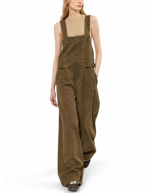 Uma Wang Natural Cotton Panda Dungarees