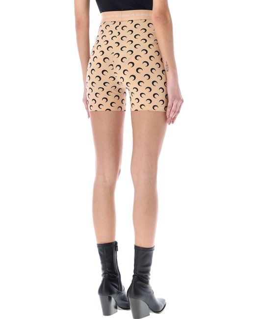 MARINE SERRE Natural Recycled Moon Shorts
