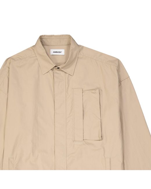 Emboscada camisa de algodón Ambush de hombre de color Natural