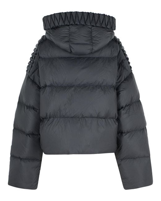 RAXXY Black Polyester Hooded Down Jacket