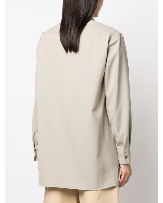 Studio Nicholson Natural Long Shirt With Pocket