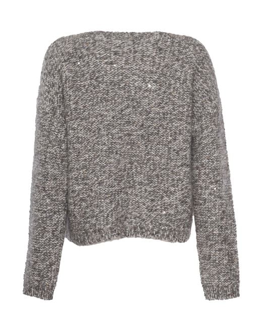 Ermanno Scervino Gray Sweater