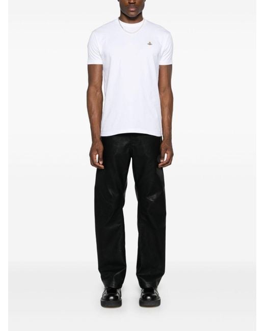 Vivienne Westwood White Logo Cotton T-Shirt for men