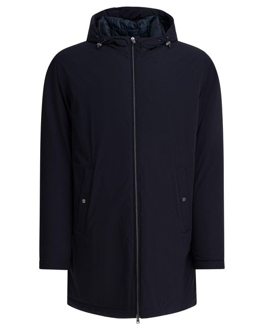 Herno "resort" Lang Nylon Donsjack in het Blue