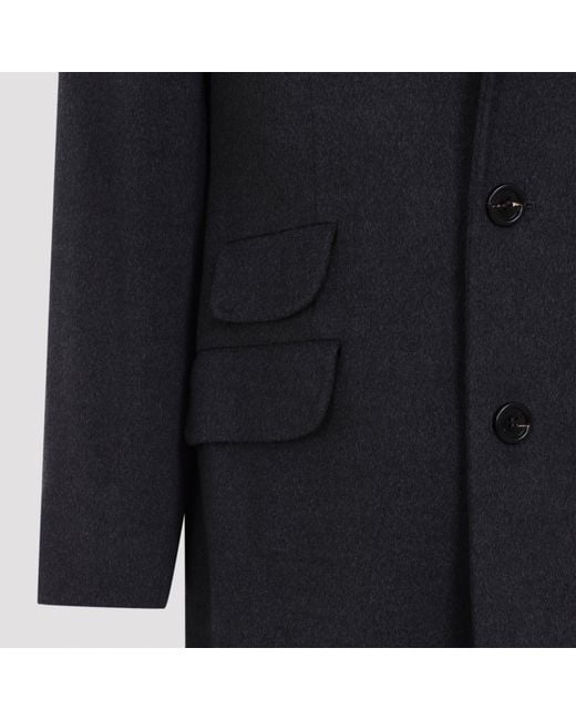 Brunello Cucinelli Blue Brunello Cuccinelli Overcoat for men