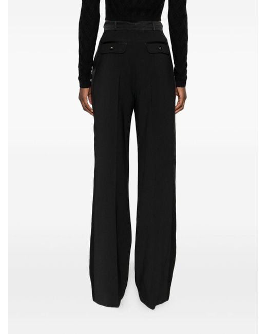 Elisabetta Franchi Black Flared Beinhose