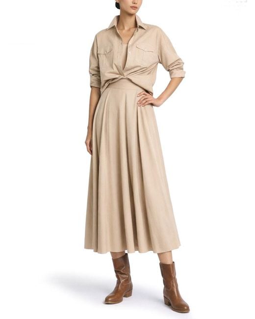 Fay Brown Regular Fit Skirt