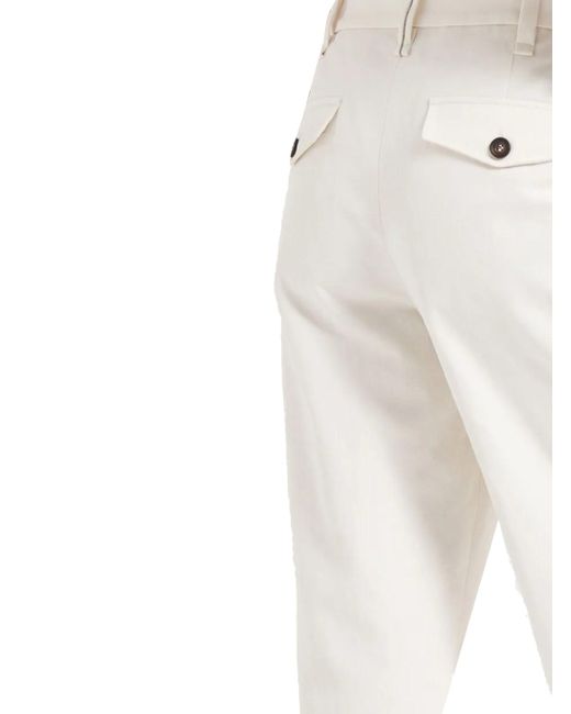 Brunello Cucinelli Cropped Chino in het White