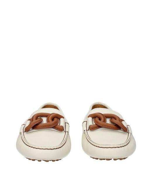Tod's Natural Moccasins/Mousse Leather