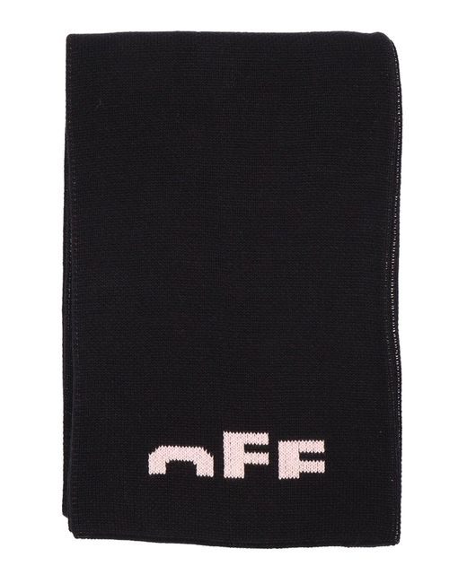 Off-White c/o Virgil Abloh Blue Type Logo Scarf Soft
