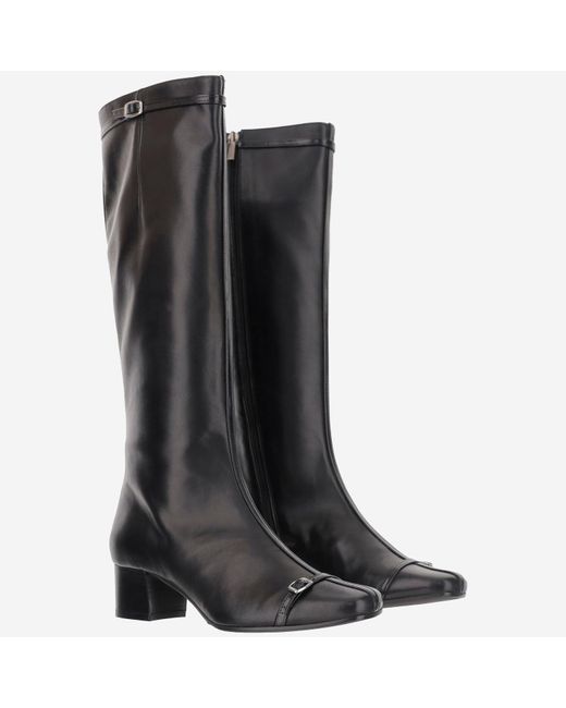 CAREL PARIS Black Leather Starter Boots