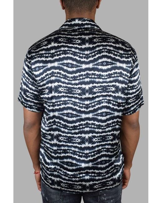 Philipp Plein Black Tie Dye Ss Shirt for men