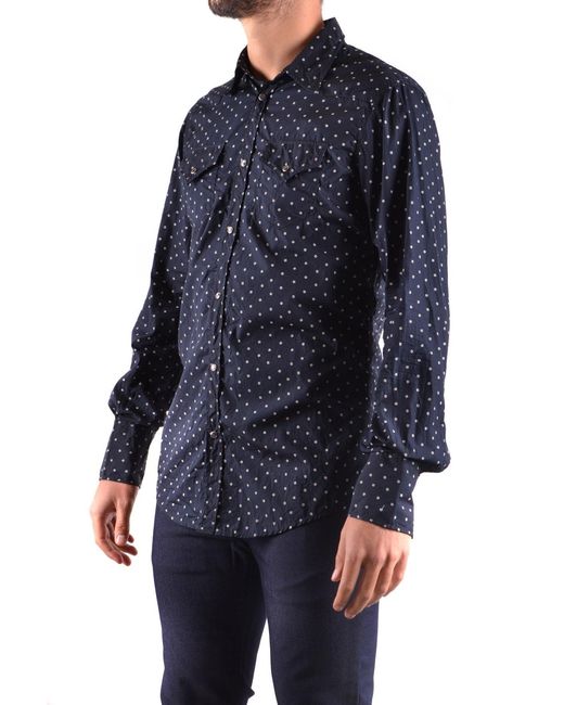 DSquared² Overhemden Donkerblauw in het Blue voor heren
