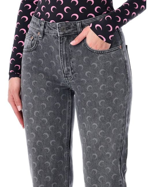 MARINE SERRE Gray Jeans Grau