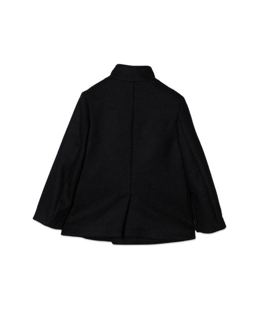 Fay Black Double Breasted Coat