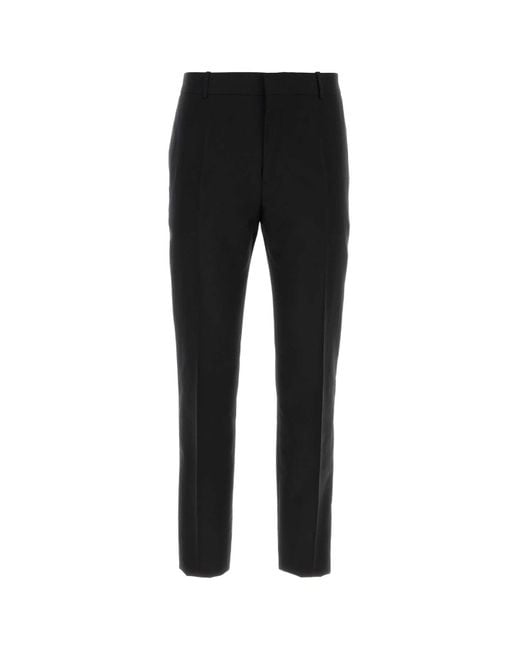 McQueen Black Classic Tailored Cigarette Trousers For for men
