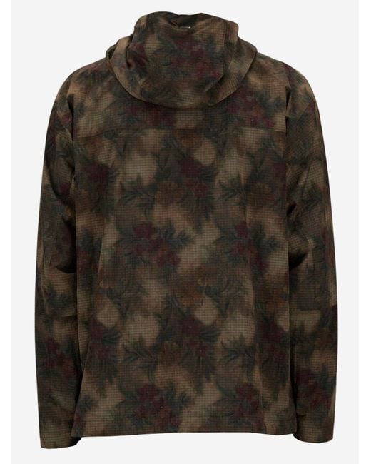 Herno Gray Tropical Pattern Ripstop Parka