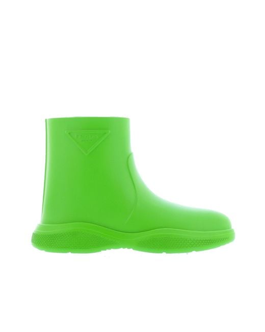 Prada Green Ankle Boots