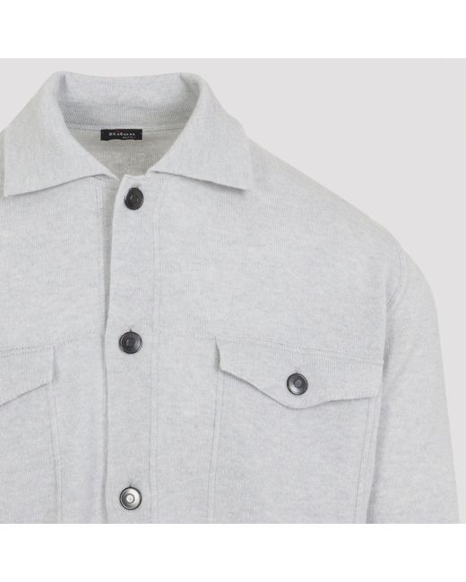 Kiton Jas in het White voor heren