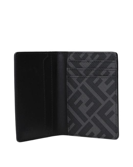 Fendi Black Portadocumenti Uomo Pelle Nero