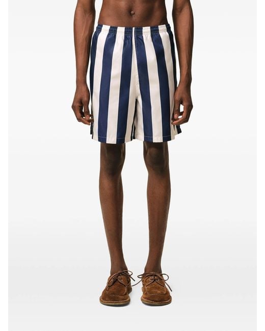 AMI Blue Long Stripes Swimsuit