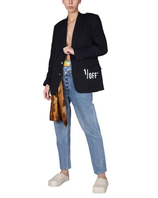 1/OFF Blue Double Waist Jeans