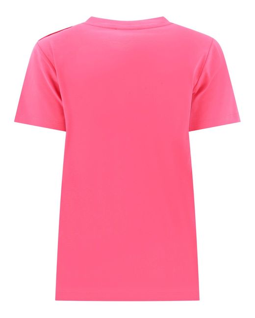Balmain Pink "3 Knöpfe" T -Shirt