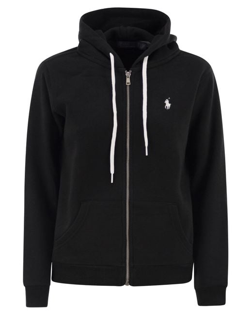 Polo Ralph Lauren Black Hoodie With Zip