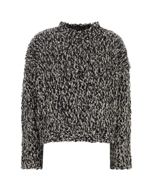 Weekend Black Two Tone Wool Blend Crine Sweater