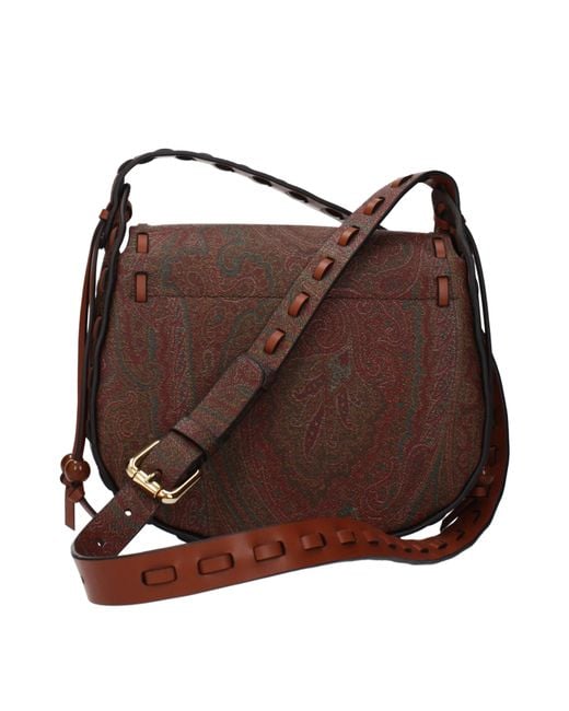 Etro Brown Drya Arnica 1984 Crossbody Bag Fabric