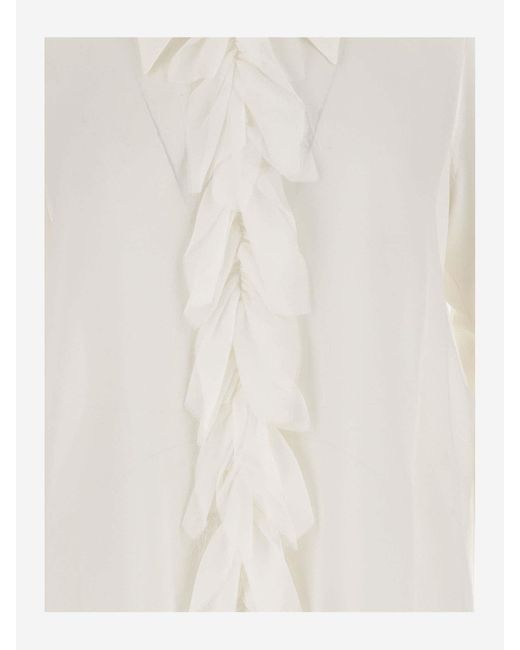 Khaite White Silk Luka Shirt