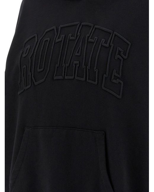 ROTATE BIRGER CHRISTENSEN Roteer Birger Christensen 'gewassen Zware Zweet' Hoodie in het Blue
