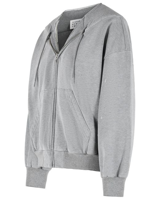MM6 by Maison Margiela Gray Cotton Sweatshirt
