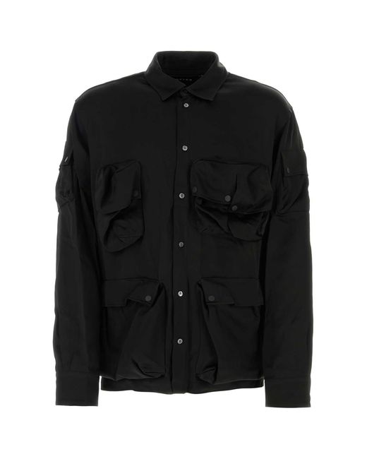 BOTTER Black Satin Shirt for men
