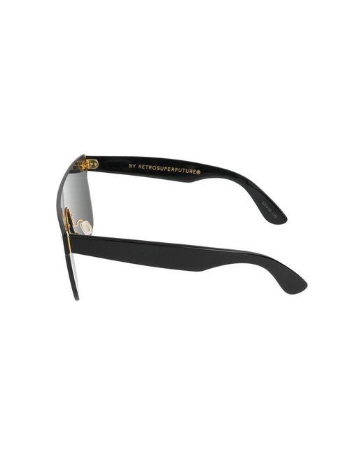 Retrosuperfuture Metallic Sunglasses Screen Flat Top /18/145
