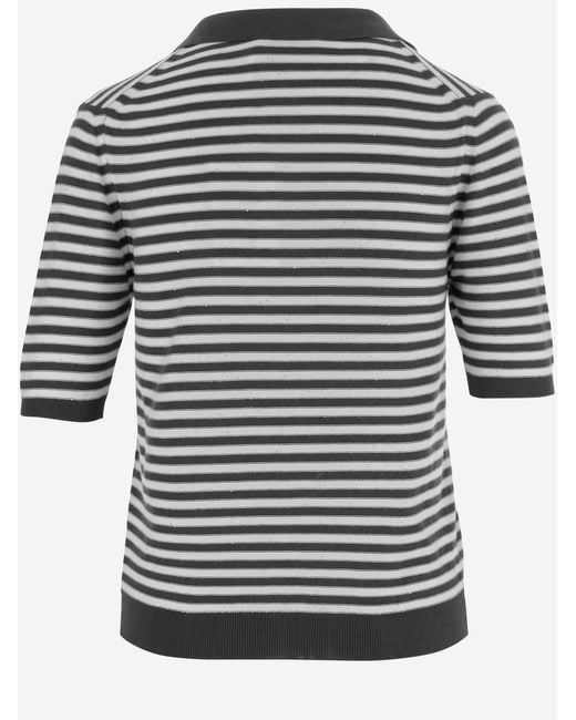 Bruno Manetti Black Cotton Blend Polo Shirt