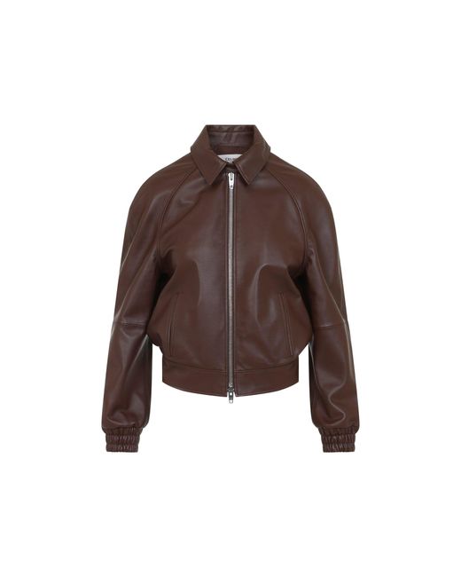 Céline Brown Lamb Leather Jacket
