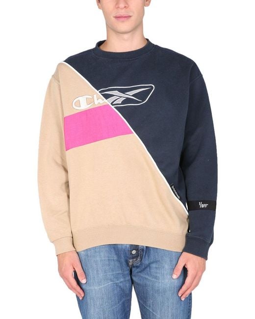 1/OFF Blue Crew Neck Sweatshirt