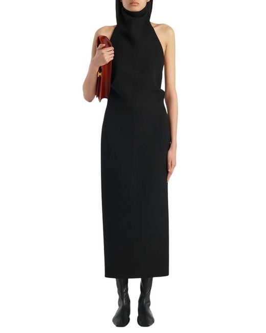 Khaite Black Roxanne Halterneck Maxi Dress