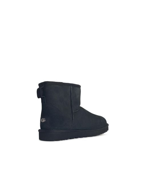 Ugg Blue 'Classic Mini' schwarze Wildlederstiefel