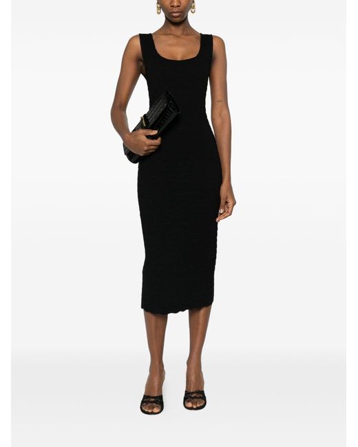 Emporio Armani Black Sleeveless Midi Dress