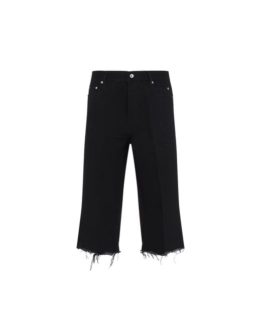 Rick Owens Black Cutoffs Jeans for men