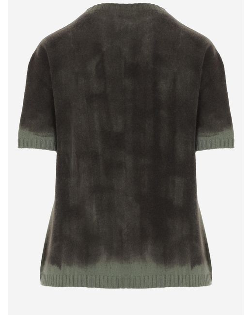 Oliver Lattughi Black Cashmere T Shirt With Gradient Effect