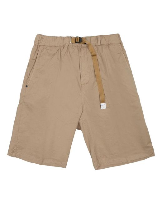 White Sand Natural Mini Shorts for men