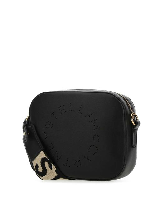 Stella McCartney Black Mini Logo Crossbody Handbag